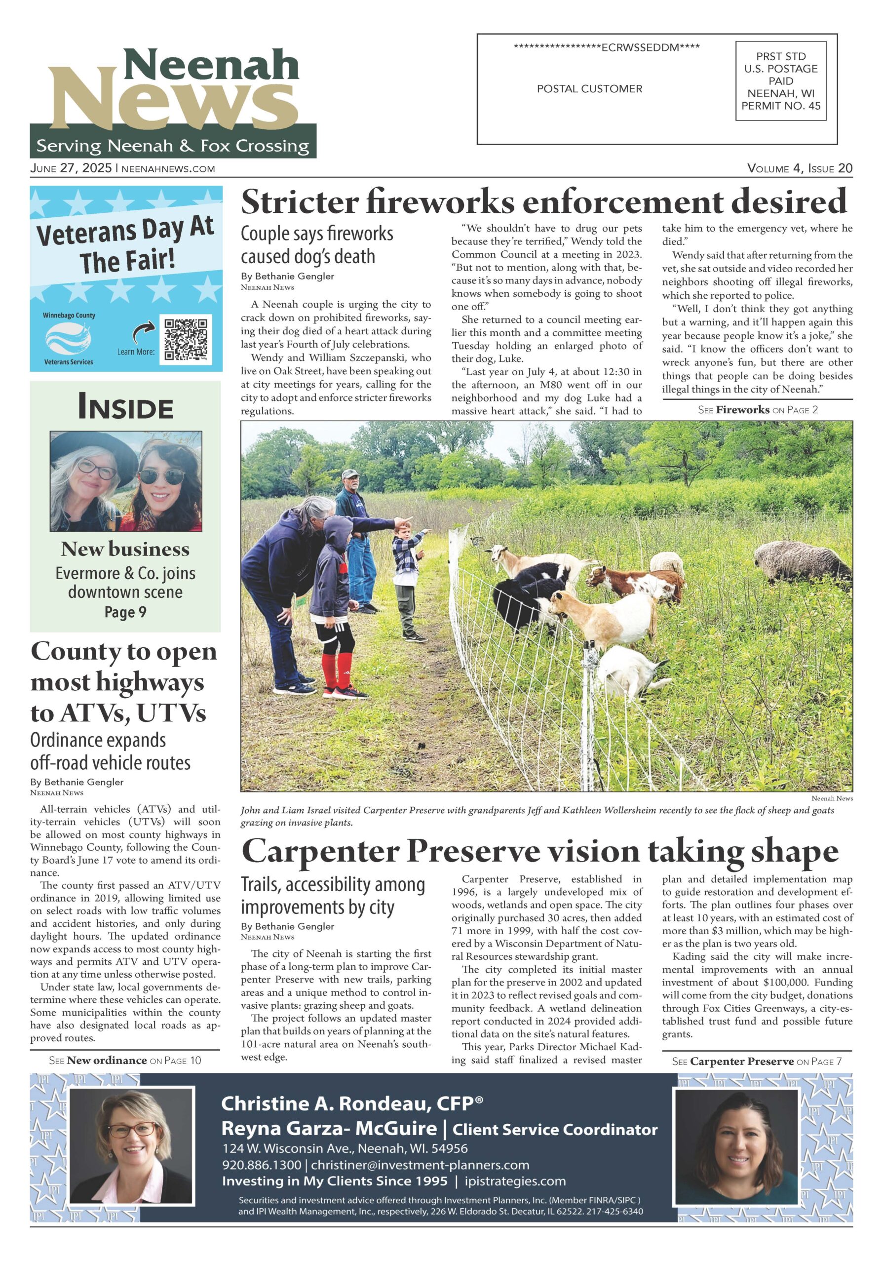 June 27, 2025 Neenah News