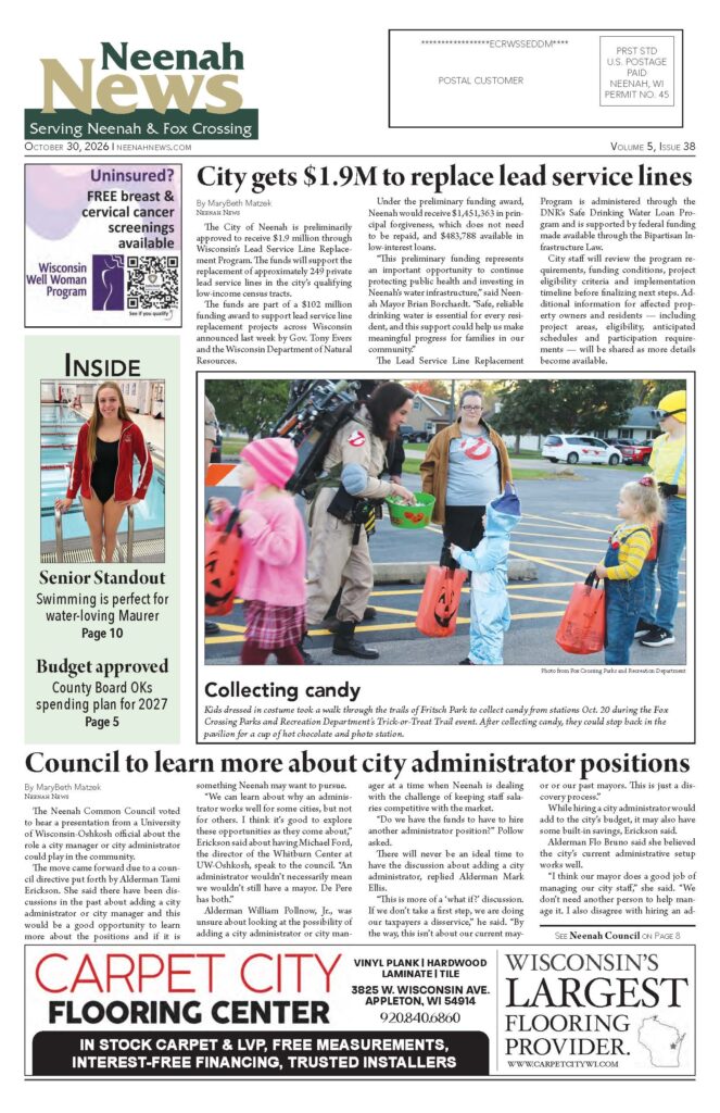 October 30, 2026 Neenah News - Neenah News